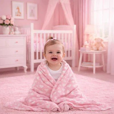 couverture-bebe-douce-rose-a-motifs-de-coeurs