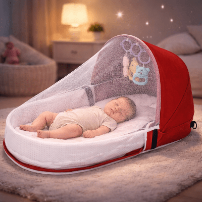 Bebe-dort-profondement-dans-couffin-bebe