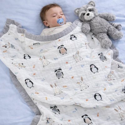 Couverture-bebe-confortable-motif-animeaux