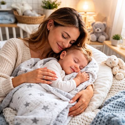 bebe-dort-tranquillement-dans-une-couverture-bebe-douce